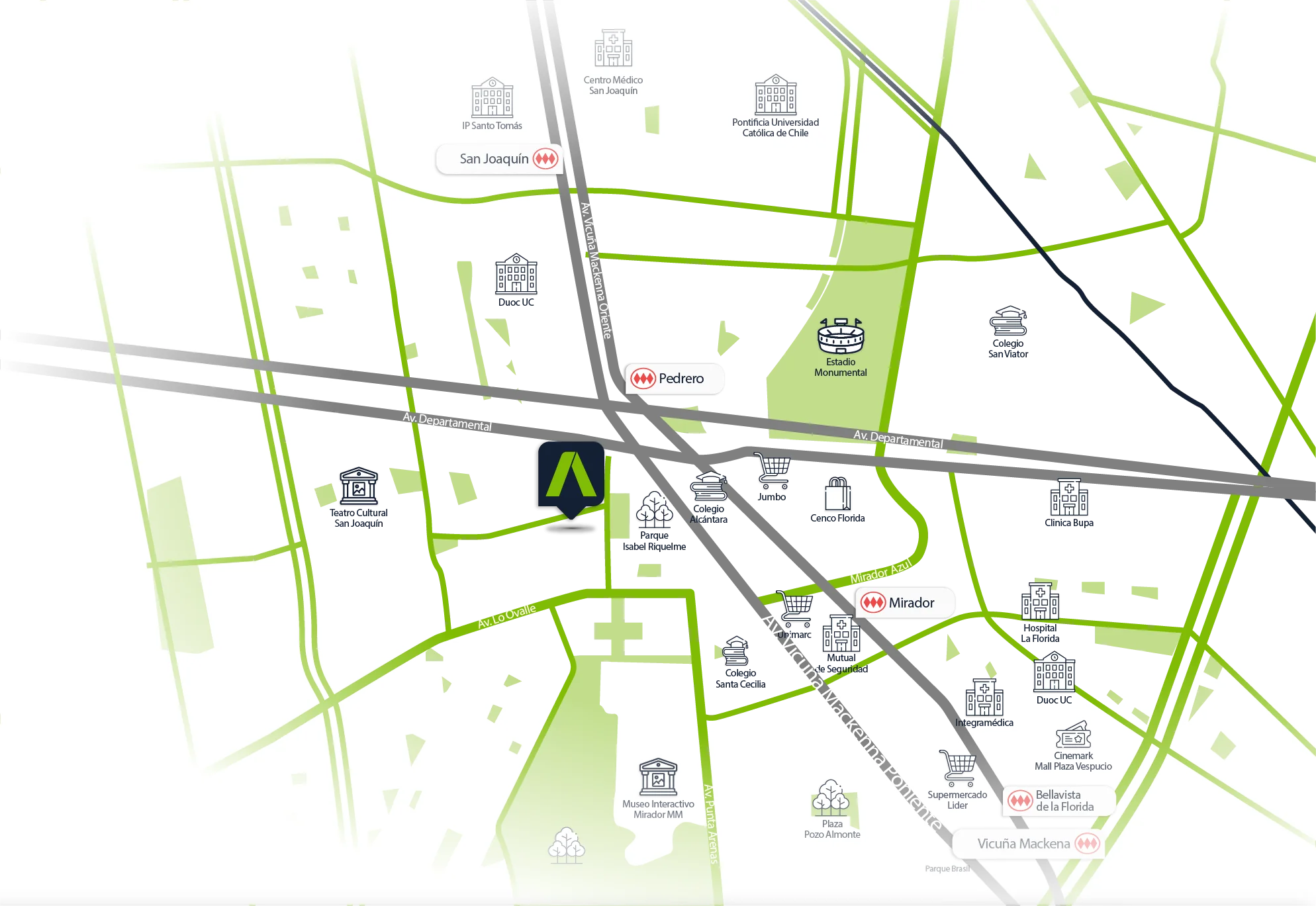 Mapa del barrio Campvs San Joaquín